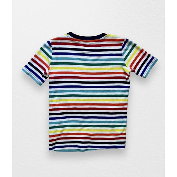 Primary Organic Rainbow Striped PJ Top, Size 10 - Picture 2 of 4
